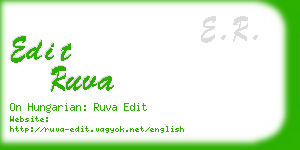edit ruva business card